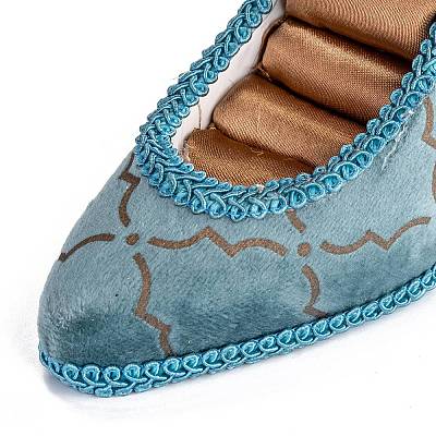 Flannelette & Resin High-Heeled Shoes Jewelry Displays Stand ODIS-A010-11-1