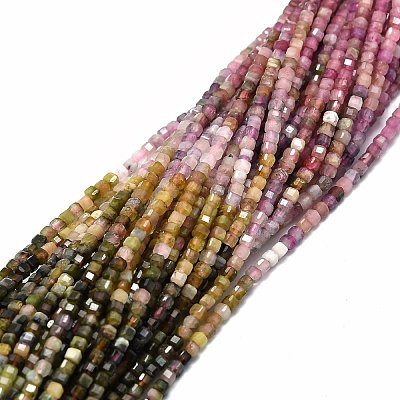 Natural Multicolor Tourmaline Beads Strands G-E576-73-1