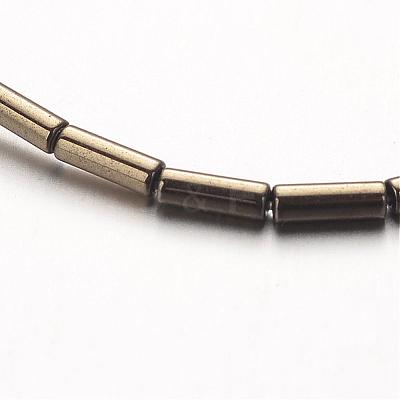 Electroplate Non-magnetic Synthetic Hematite Bead Strands G-F300-37B-1