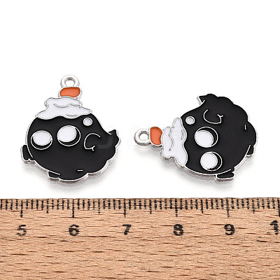 Halloween Theme Alloy and Enamel Pendants ENAM-T021-31A-02P-1