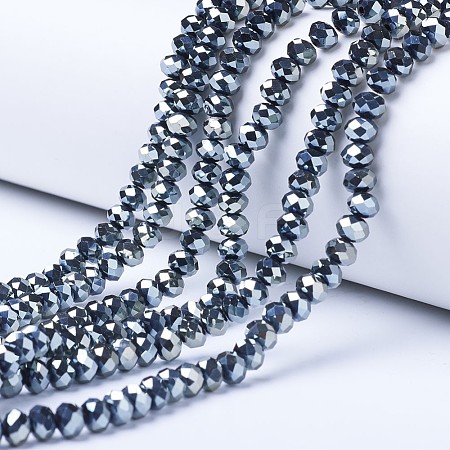 Electroplate Glass Beads Strands EGLA-A034-T6mm-C11-1