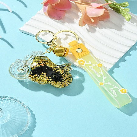 Motorbike Quicksand Acrylic Keychain KEYC-YW00057-03-1