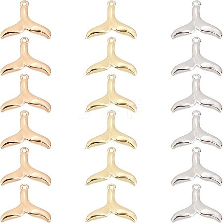 18Pcs 3 Colors Brass Charms KK-FH0002-40-1