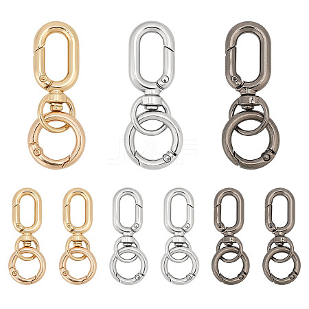 9Pcs 3 Colors Alloy Swivel Clasps HJEW-ME00045-1