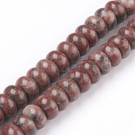 Natural Sesame Jasper/Kiwi Jasper Bead Strands G-O162-05-6x10mm-1