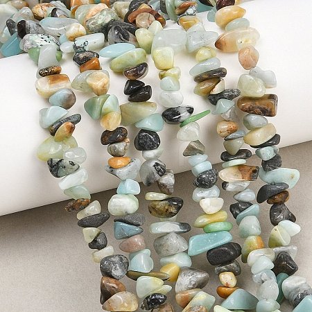 Natural Flower Amazonite Beads Strands G-F834-A01-01-1