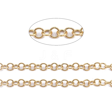 PVD Vacuum Plating 304 Stainless Steel Rolo Chains CHS-F011-08B-G-1
