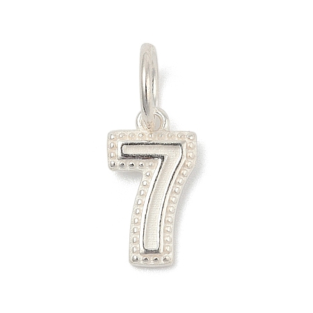 Number Series 925 Sterling Silver Charms STER-Q002-01H-1