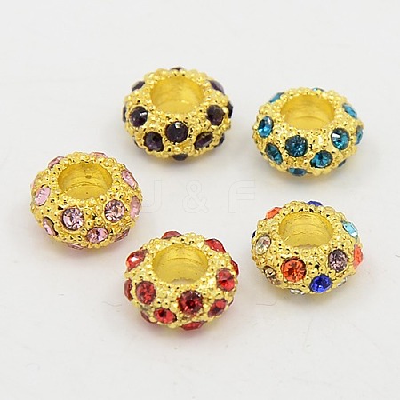 Alloy Rhinestone European Beads CPDL-H011-1