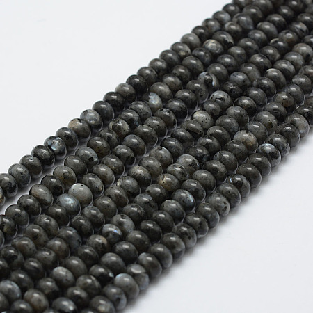 Natural Labradorite Beads Strands X-G-G665-06-6x4mm-1