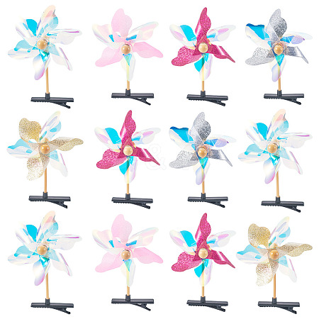 PE Plastic with Laser Alligator Hair Clips for Girl PHAR-TAC0007-05-1