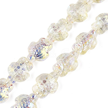 Electroplate Transparent Glass Beads Strands EGLA-N055-04A-10-1