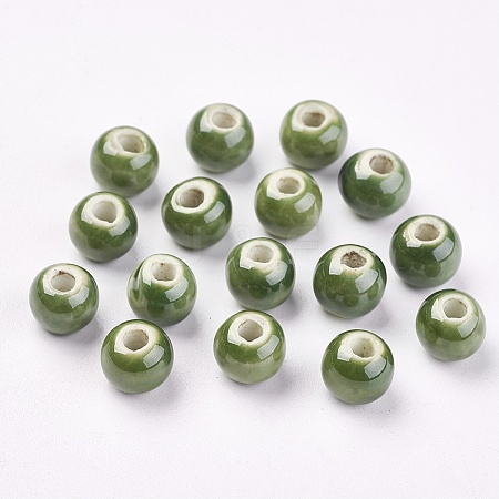 Glazed Porcelain Beads LS-PORC-D001-8mm-11-1