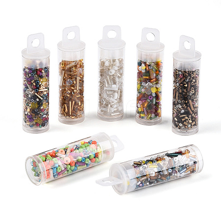 7 Bottles DIY Glass Seed Beads Sets DIY-N006-02F-1