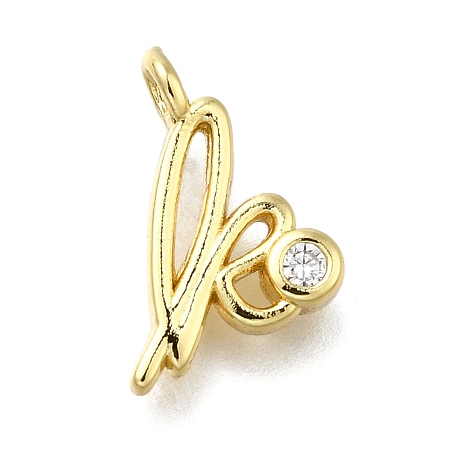 Brass Micro Pave Cubic Zirconia Pendants KK-B132-12G-K-1