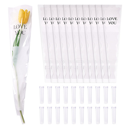 50Pcs OPP Flower Bouquet Wrapping Craft Paper DIY-TA0010-93A-1