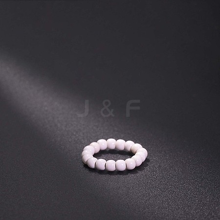 Synthetic Turquoise Stretchy Finger Rings FS-WG01730-26-1