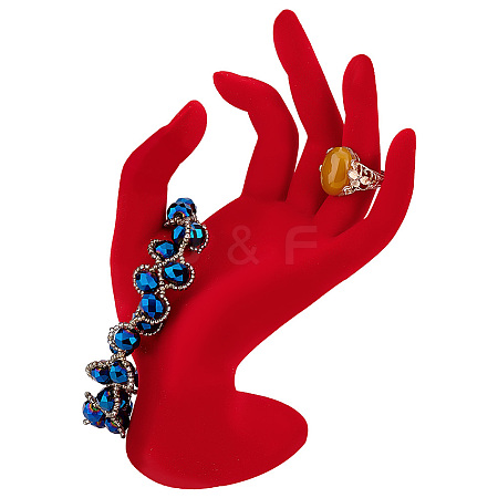 Resin Mannequin Hand Jewelry Display Holder Stands RDIS-WH0009-015B-1