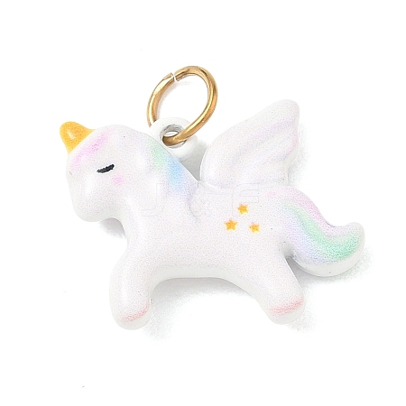 304 Stainless Steel Enamel Pendants SA-CBA08A6-01A-G-1