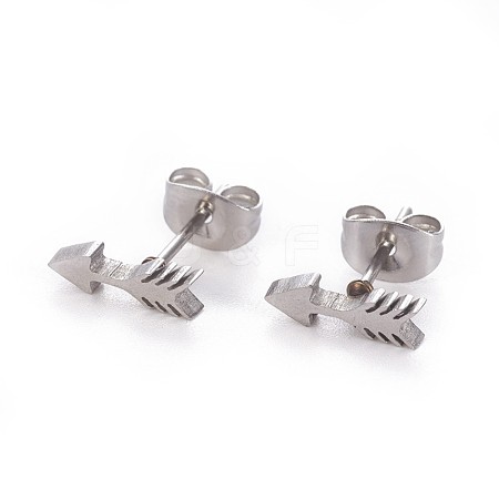 Tarnish Resistant 304 Stainless Steel Stud Earrings EJEW-F227-13P-1