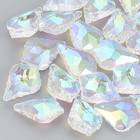 Plated Faceted Leaf Glass Beads LS-EGLA-S100-02-1