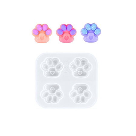Cat Paw Print DIY Pendant Silicone Molds SIMO-PW0001-324A-02-1