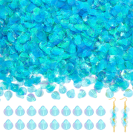 2000Pcs UV Plating Resin Charms RESI-NB0002-17B-1