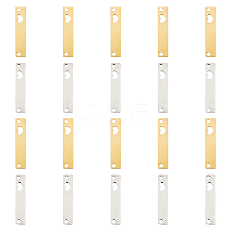 20Pcs 2 Colors 201 Stainless Steel Pendants STAS-DC0014-09-1