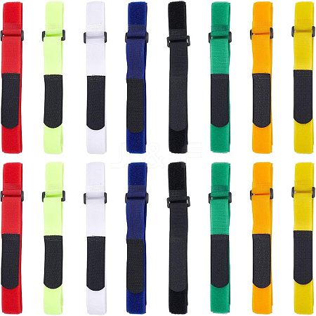 SUPERFINDING 16Pcs 8 Color Reusable Nylon Cable Ties FIND-FH0002-20-1