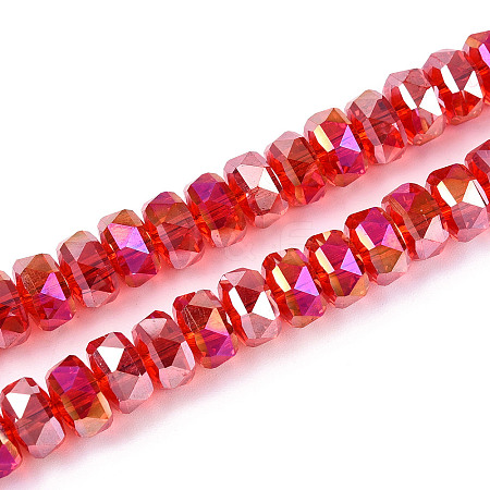 Electroplate Glass Beads Strands EGLA-T021-20I-1
