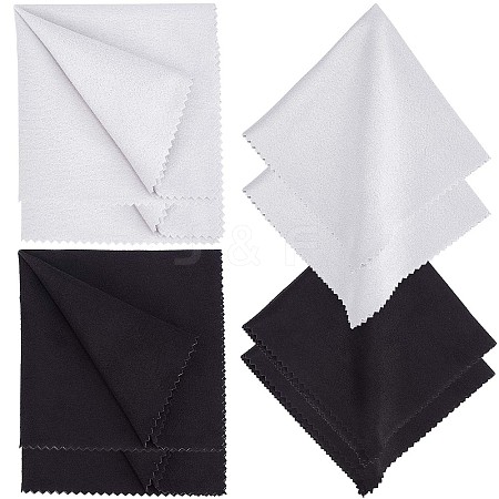 Gorgecraft 8 Sheets 2 Colors Square Velvet Glasses Cleaning Cloth AJEW-GF0007-14-1