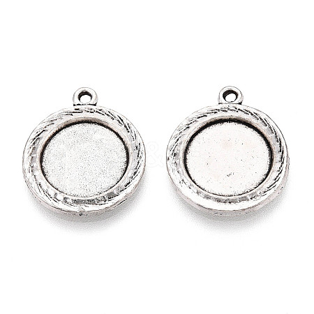 Tibetan Style Alloy Pendant Cabochon Settings PALLOY-N178-05AS-1