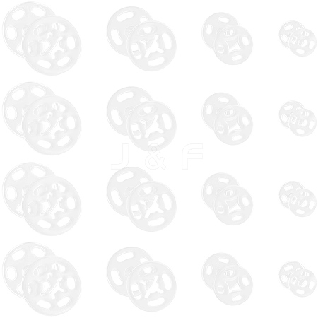 80Sets 4 Styles Resin Snap Buttons FIND-CY0001-44-1