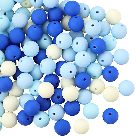 Rubberized Style Imitated Silicone Acrylic Beads MACR-PA0001-06A-02-1