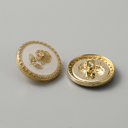 1-Hole Alloy Enamel Buttons DIY-WH0020-32B-02-1
