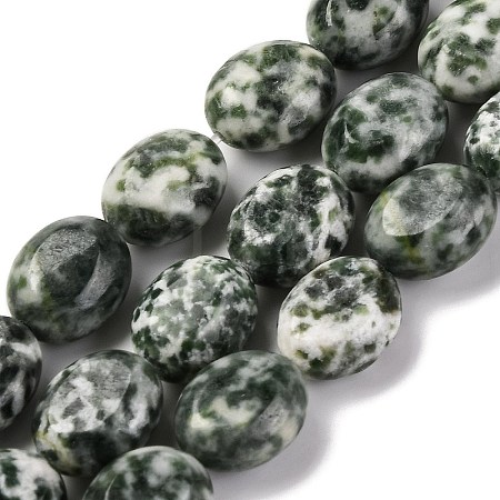 Natural Green Spot Jasper Beads Strands G-M420-D13-01-1