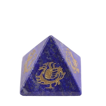 2024 New Natural Lapis Lazuli Carving four Mythical Beasts Pyramid Ornaments Modern Simple Crafts Crystal Ornaments PW-WG7BBAC-04-1