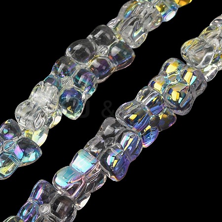 Transparent Glass Beads Strands GL-CBAAE04-02K-1