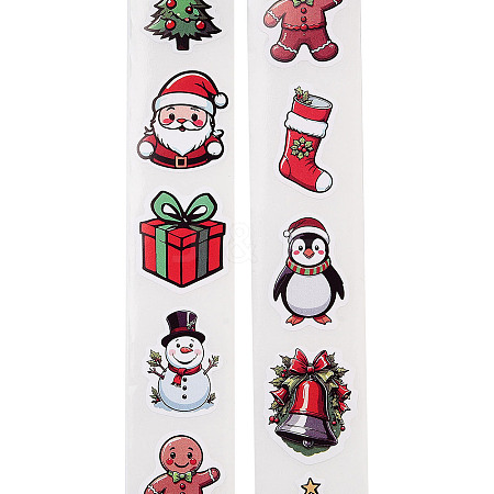 Christmas Round with Word Roll Stickers DIY-S045-01A-1