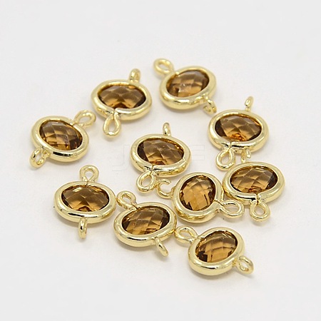 Real Gold Plated Brass Glass Links GLAA-J025-01G-1