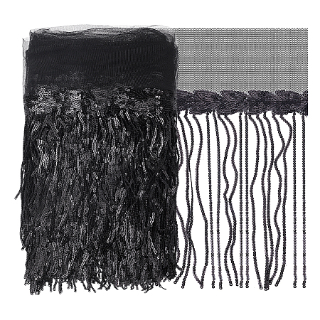 Polyester Fringe Lace Trim DIY-WH0671-008E-1