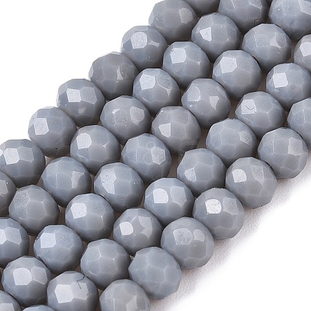 Opaque Solid Color Imitation Jade Glass Beads Strands EGLA-A044-P4mm-D10-1