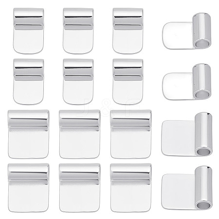 18Pcs 2 Styles Rack Plating Brass Glue-on Flat Pad Bails KK-AR0001-80C-1