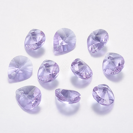 Faceted Glass Rhinestone Pendants RGLA-F053-C-371-1