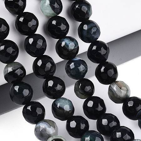 Dyed & Heated Natural Fire Crackle Agate Beads Strands G-N359-01A-02-1