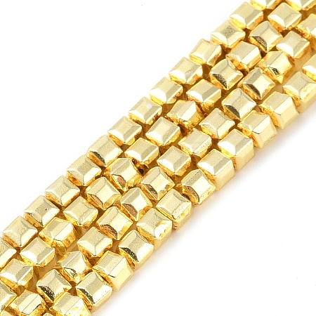 Electroplated Synthetic Non-Magnetic Hematite Beads Strands G-U003-18B-02-1