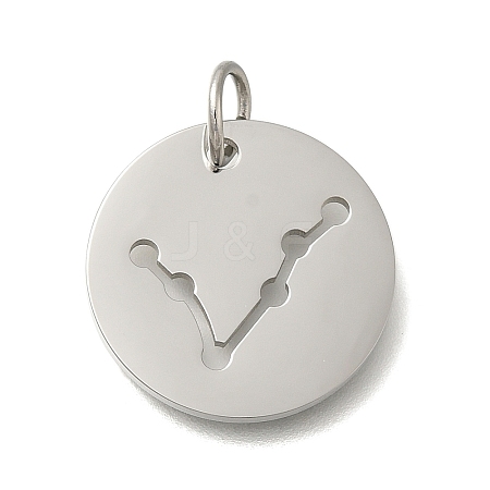 Anti-Tarnish 304 Stainless Steel Pendants STAS-M074-02L-P-1