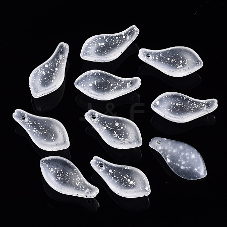 Transparent Spray Painted Glass Pendants GLAA-N042-001A-A01-1