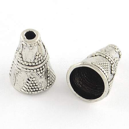 Tibetan Style Cone Alloy Bead Caps LS-TIBE-Q044-13AS-RS-1