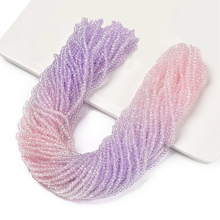 Transparent Painted Glass Beads Strands X1-DGLA-A034-T4mm-A05-1